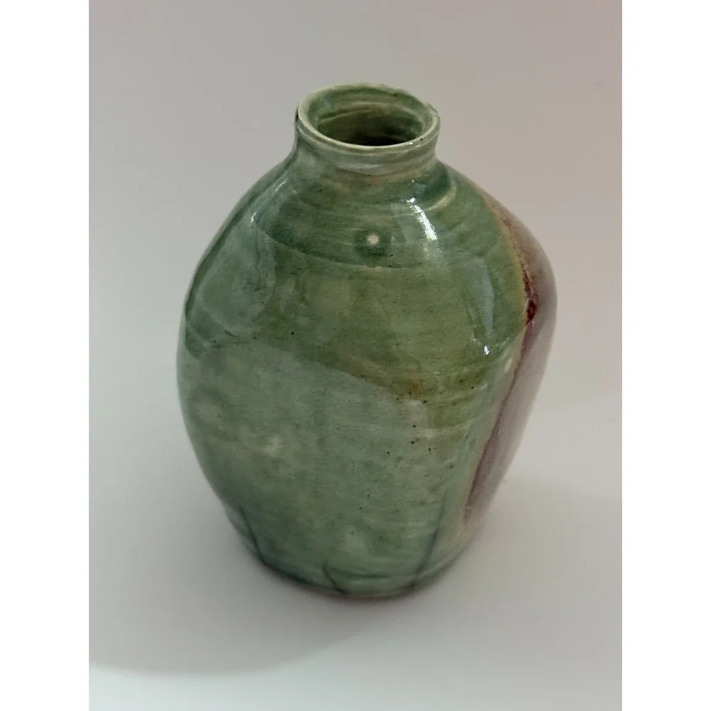 Studio Art Pottery Small‎ Abstract Bud Vase Signed 3.5
